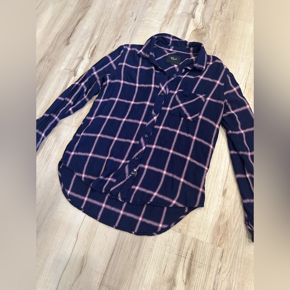 Rails Hunter Button Down in Sapphire Magenta - Picture 5 of 9